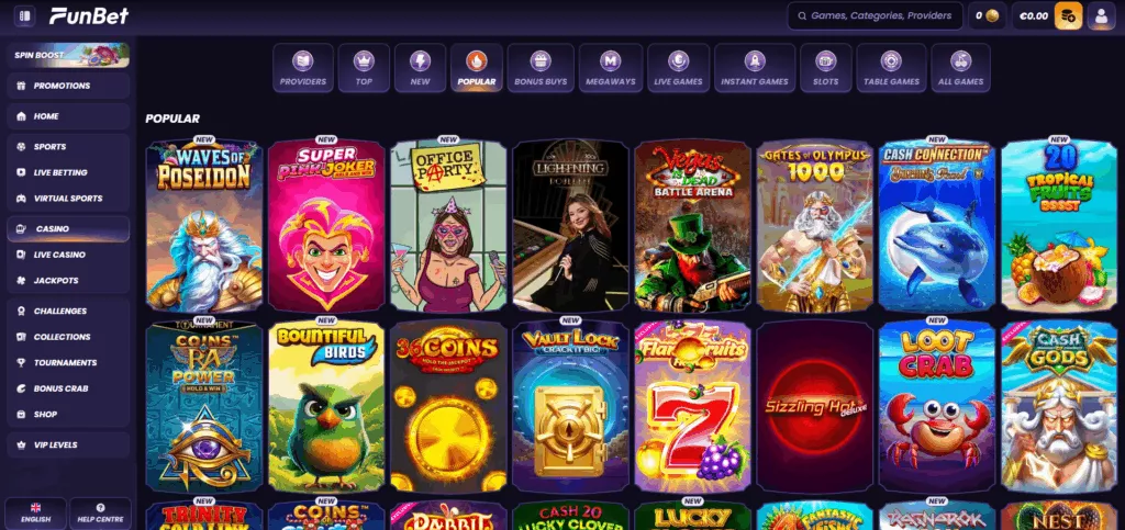 регистрация Funbet